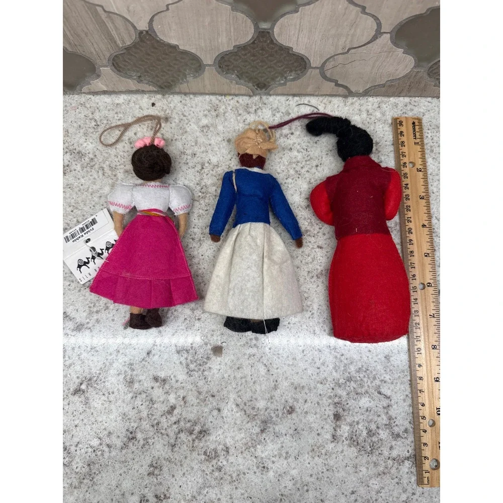 Silk Road Bazaar Felt Ornaments Frida Kahlo Sojourner Truth Fair Trade Set of 3